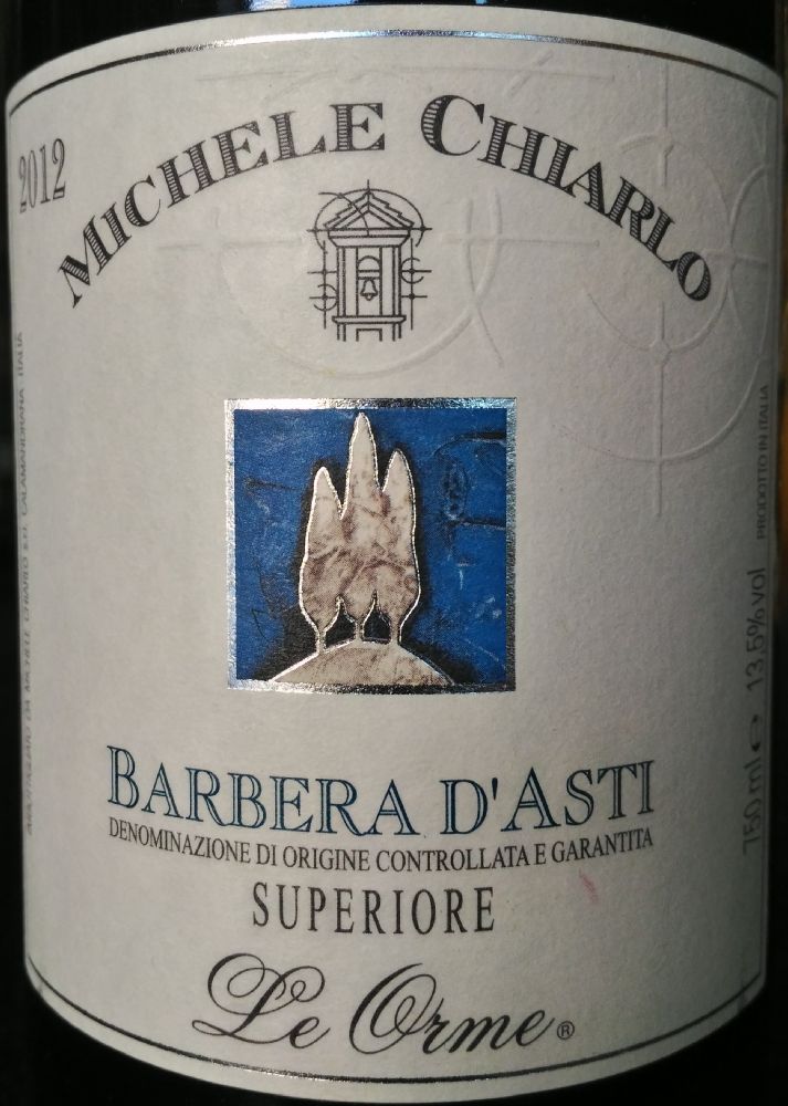 Michele Chiarlo S.r.l. Le Orme Barbera d'Asti Superiore DOCG 2012, Основная, #6870