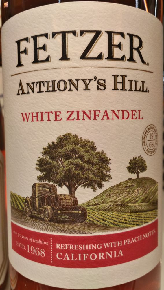 Fetzer Vineyards Anthony's Hill White Zinfandel БГ, Основная, #6939