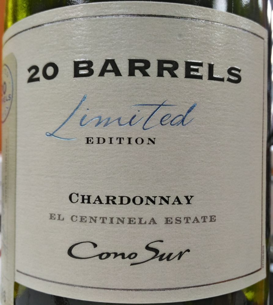 Viña Cono Sur S.A. 20 Barrels Limited Edition Chardonnay El Centinela D.O. Casablanca Valley 2016, Основная, #6981
