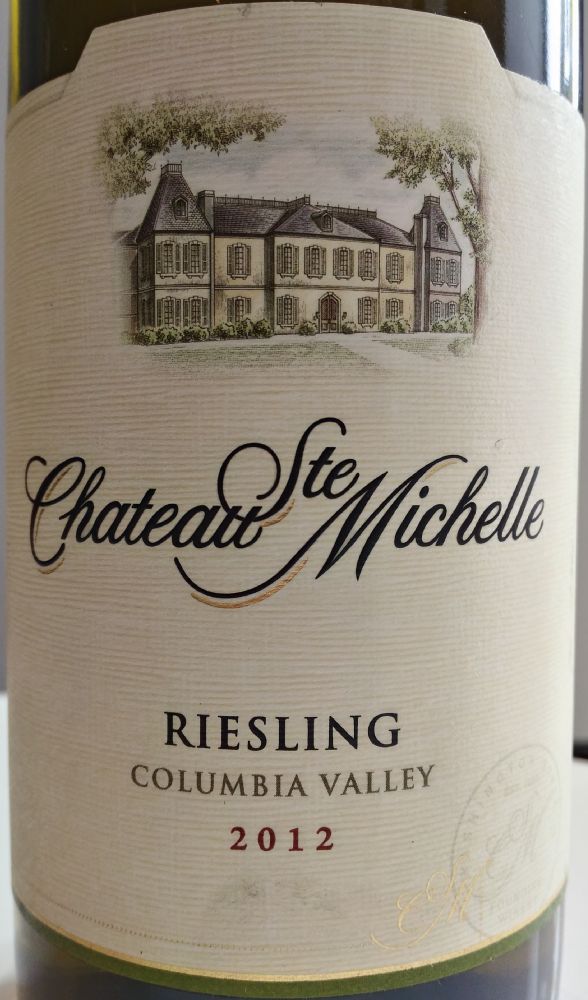 Ste. Michelle Wine Estates Ltd Chateau Ste. Michelle Riesling AVA Columbia Valley 2012, Основная, #6989