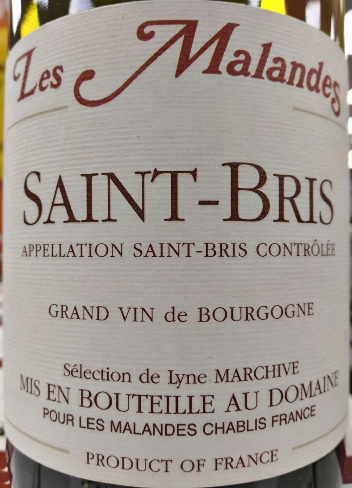 SARL Les Malandes Les Malandes Saint-Bris AOC/AOP 2015, Основная, #7040