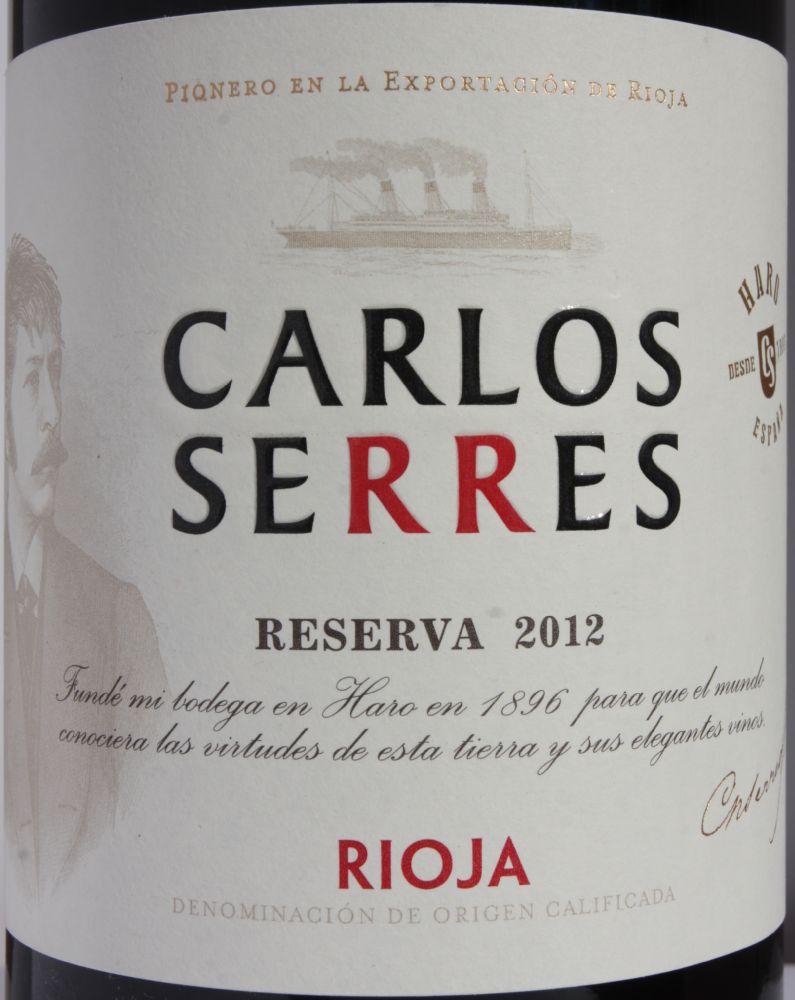 Bodegas Carlos Serres S.A. Reserva DOCa Rioja 2012, Основная, #7048