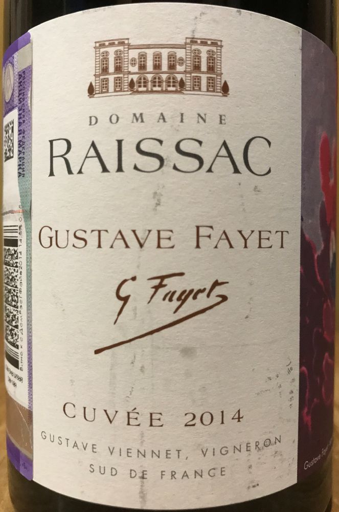 Gustave Viennet Domaine Raissac Cuvée Gustave Fayet Pays d'Oc IGP 2014, Основная, #7168