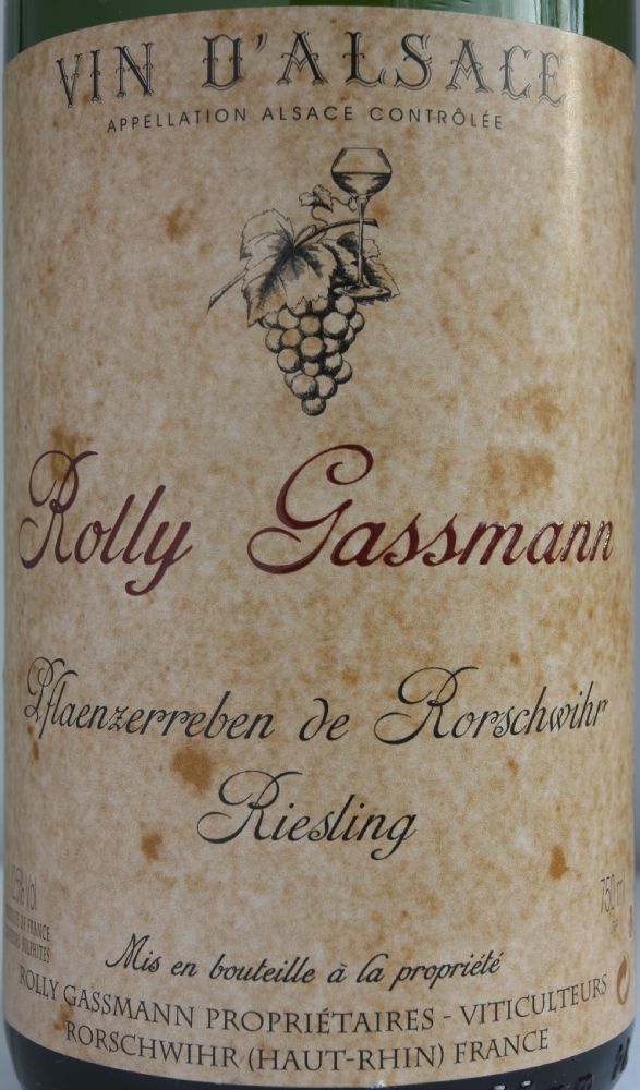 GAEC Domaine Rolly Gassmann Pflaenzerreben de Rorschwihr Riesling Alsace AOC/AOP 2009, Основная, #7247