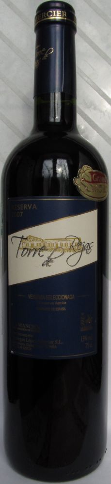 Bodegas López Mercier S.L. Torre de Rejas Reserva DO La Mancha 2007, Лицевая, #725