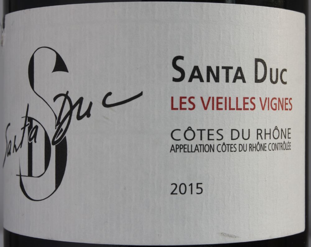 EARL Gras Edmond et Fils Santa Duc Les Vieilles Vignes Côtes du Rhône AOC/AOP 2015, Основная, #7251