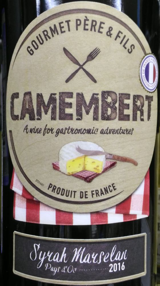 Les Grands Chais de France SAS Gourmet Père & Fils Camembert Syrah Marselan Pays d'Oc IGP 2016, Основная, #7297