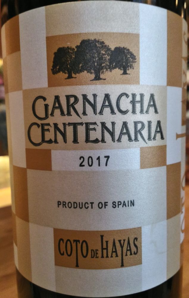 Bodegas Aragonesas S.A. Coto de Hayas Centenaria Garnacha DO Campo de Borja 2017, Основная, #7325