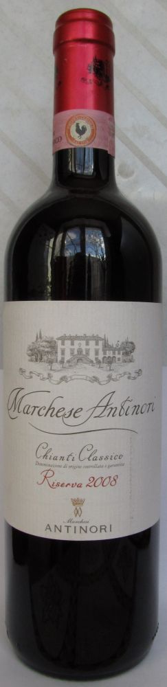 Marchesi Antinori Srl Chianti Classico Riserva DOCG 2008, Лицевая, #733