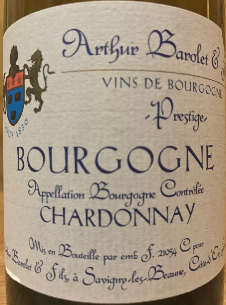 Arthur Barolet et Fils Prestige Chardonnay Bourgogne AOC/AOP 2015, Основная, #7498