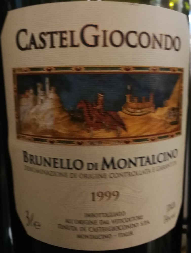 Azienda Agricola Tenuta di CastelGiocondo S.r.l. CastelGiocondo Frescobaldi Brunello di Montalcino DOCG 1999, Основная, #7627