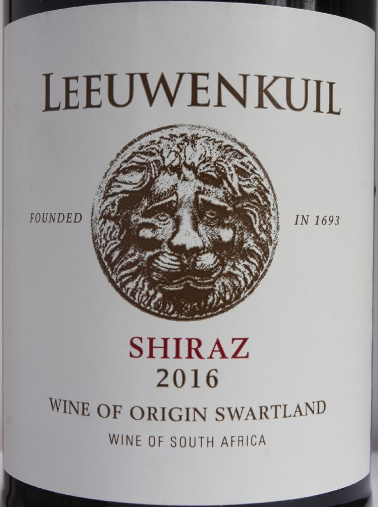 Leeuwenkuil Family Vineyards (Pty) Ltd Shiraz W.O. Swartland 2016, Основная, #7691