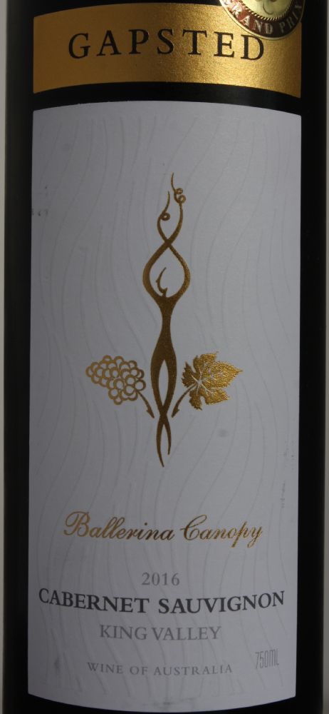 Gapsted Wines Ballerina Canopy Cabernet Sauvignon King Valley 2016, Основная, #7705
