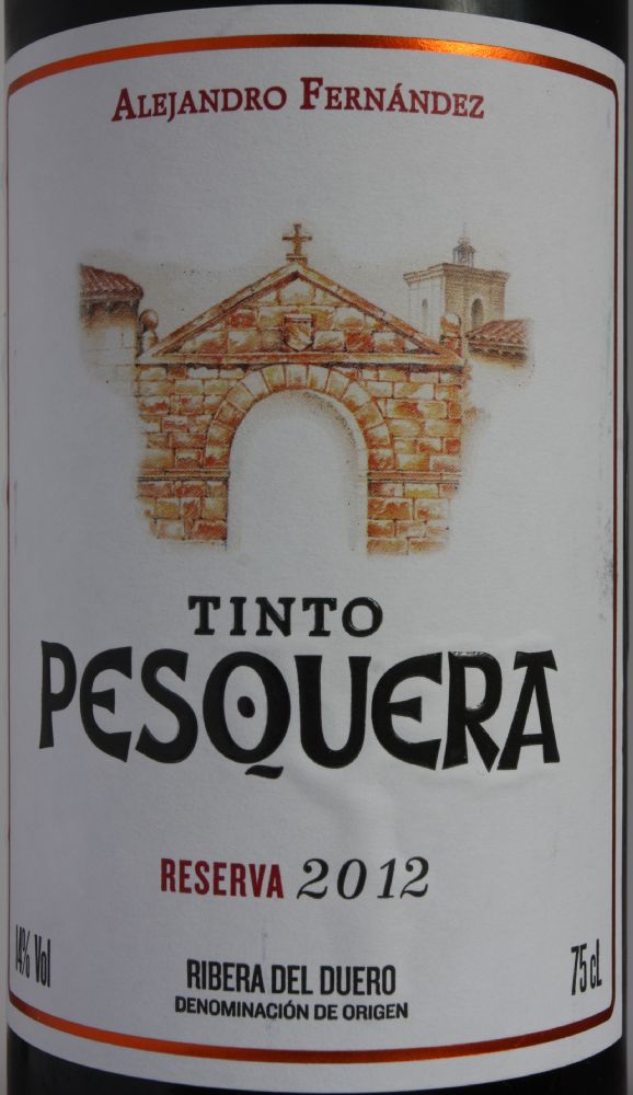 Bodegas  Alejandro Fernández Tinto Pesquera S.L. Reserva DO Ribera del Duero 2012, Основная, #7714