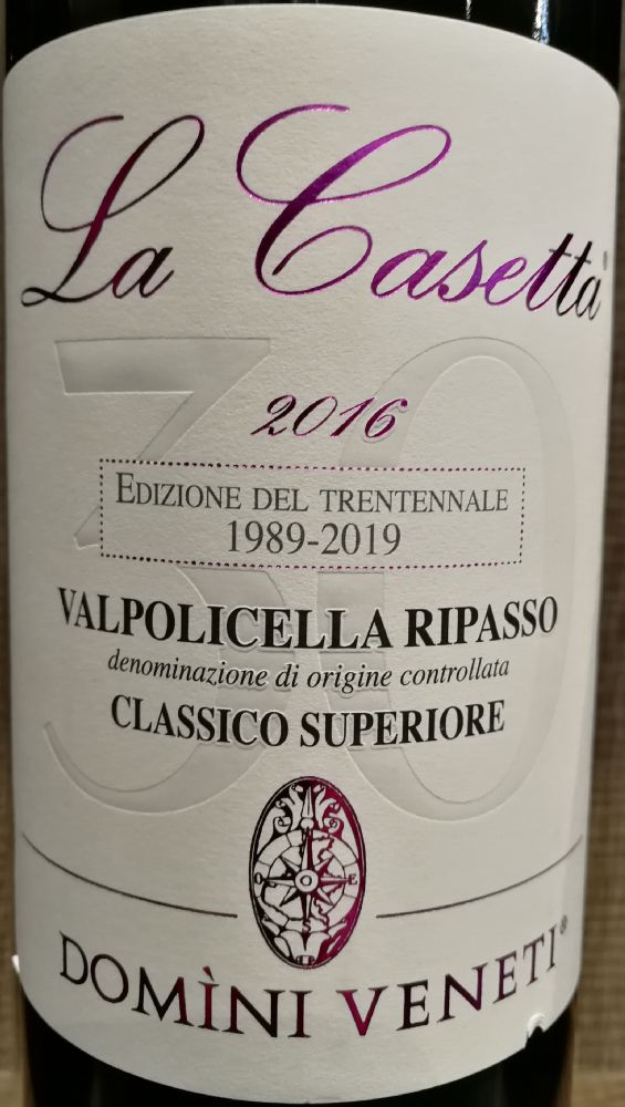 Cantina Valpolicella Negrar S.C.A. Domìni Veneti La Casetta Valpolicella Ripasso Classico Superiore DOC 2016, Основная, #7850