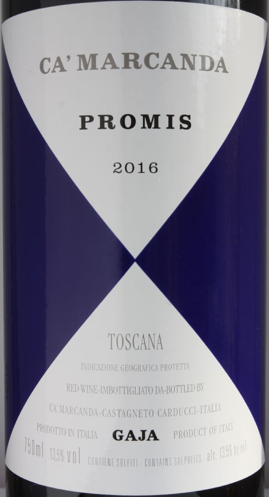 GAJA Societa Semplice Azienda Agricola Ca' Marcanda Promis Toscana IGT 2016, Основная, #7892