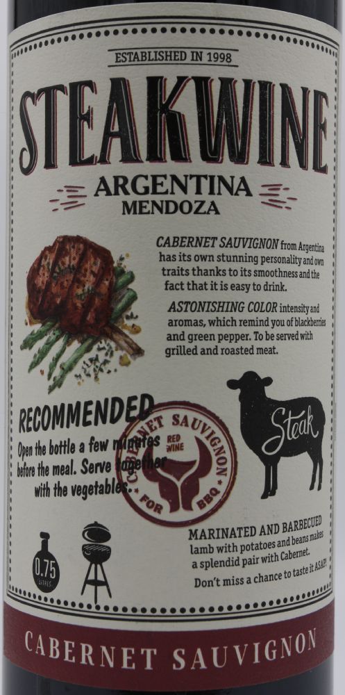 Grupo Peñaflor S.A. STEAKWINE Cabernet Sauvignon 2018, Основная, #8002