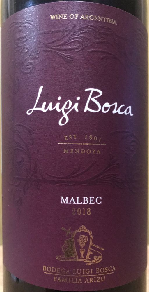 Leoncio Arizu S.A. Luigi Bosca Malbec 2018, Основная, #8123