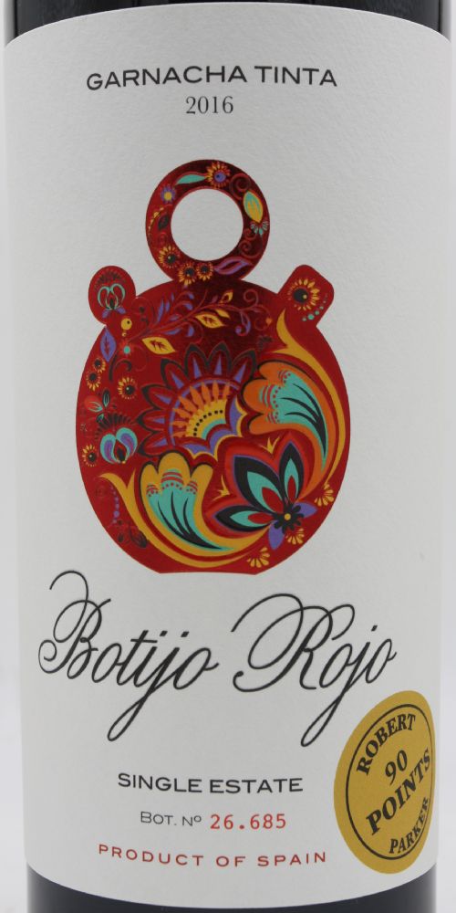 Bodegas Frontonio S.L. Botijo Rojo Garnacha IGP Valdejalón 2016, Основная, #8152