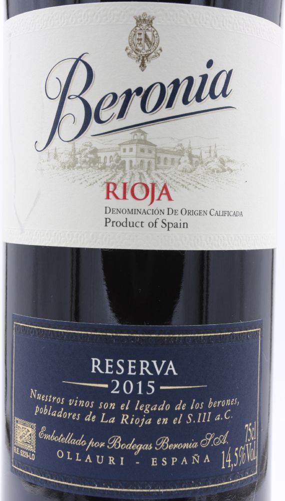 Bodegas Beronia S.A. Reserva DOCa Rioja 2015, Основная, #8214
