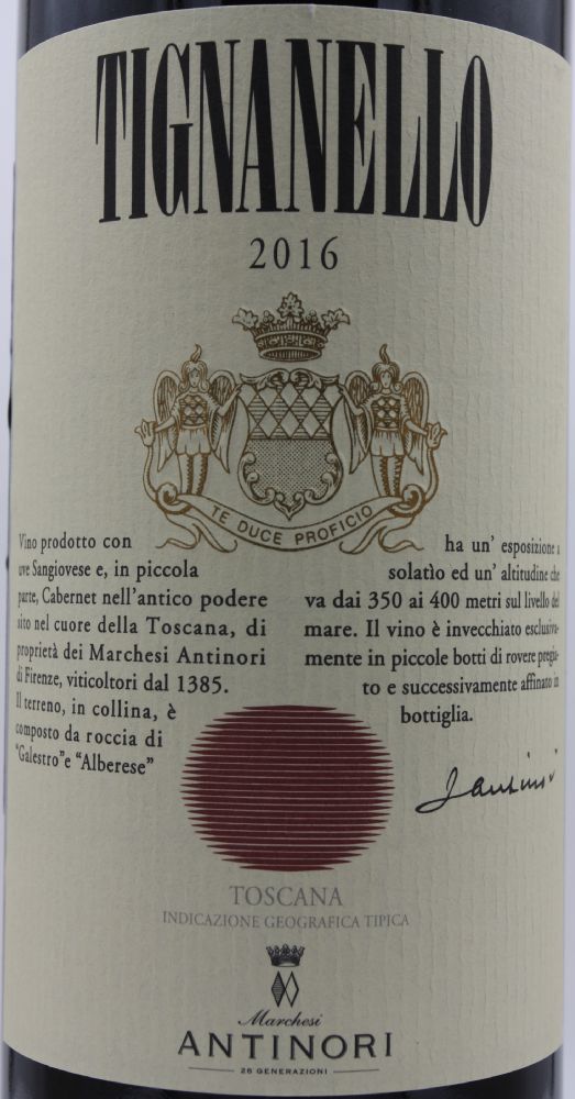 Marchesi Antinori S.p.A. TIGNANELLO Toscana IGT 2016, Основная, #8292