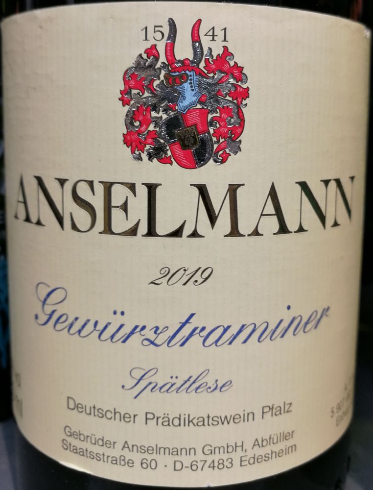 Weingut Anselmann Spätlese Gewürztraminer 2019, Основная, #8329