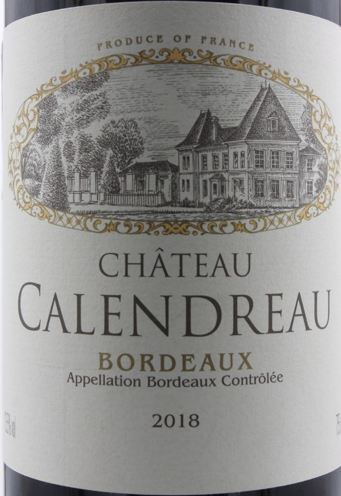 SCEA Galles et Fils Château Calendreau Bordeaux AOC/AOP 2018, Основная, #8356