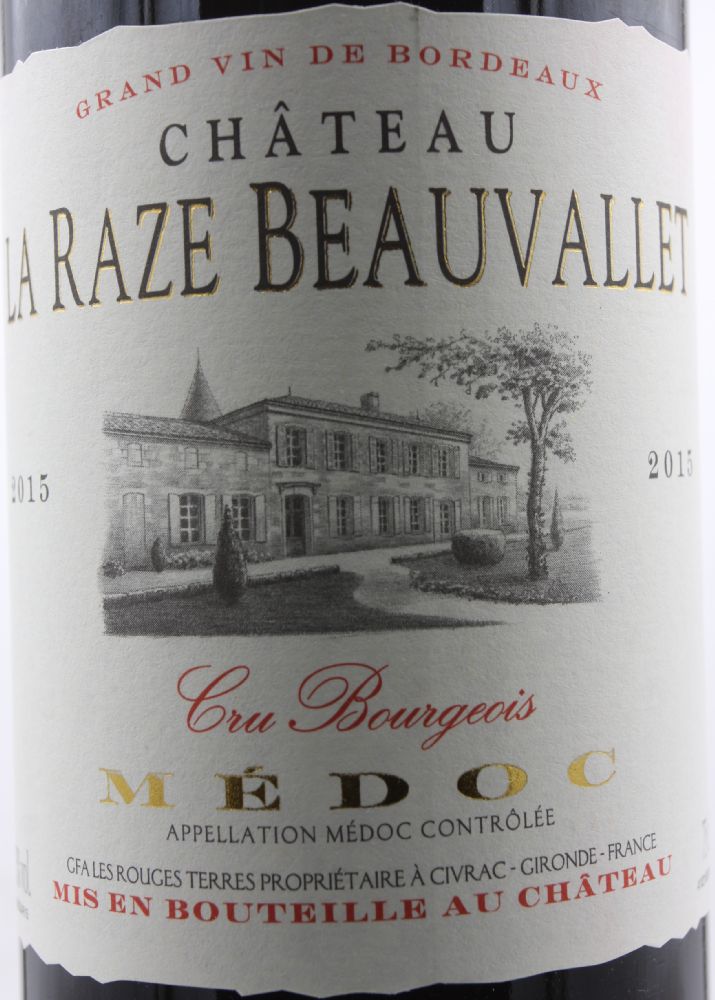 GFA Les Rouges Terres Château La Raze Beauvallet Cru Bourgeois Médoc AOC/AOP 2015, Основная, #8399