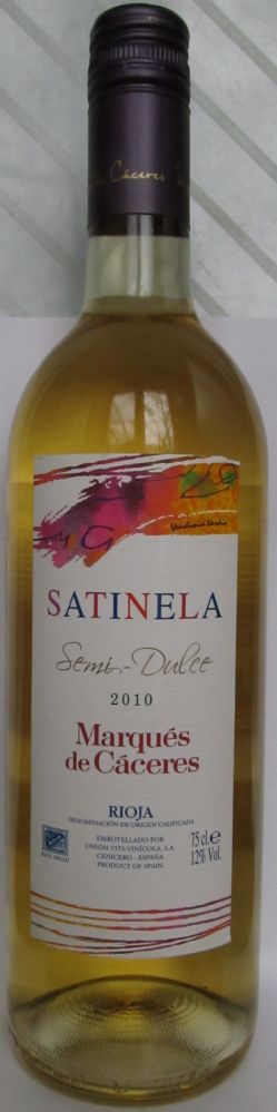 Unión Viti-Vinícola S.A. SATINELA Marqués de Cáceres DOCa Rioja 2010, Лицевая, #840