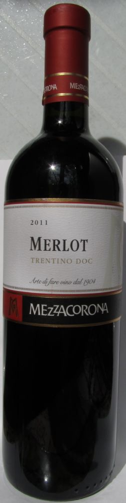Nosio S.p.a. MEZZACORONA Merlot Trentino DOC 2011, Основная, #842