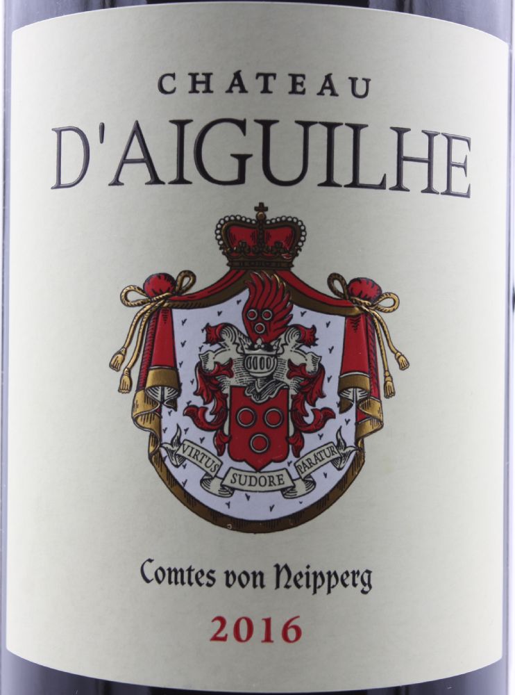 SCEA du Château d'Aiguilhe Comtes de Neipperg Côtes de Bordeaux Castillon AOC 2016, Основная, #8456