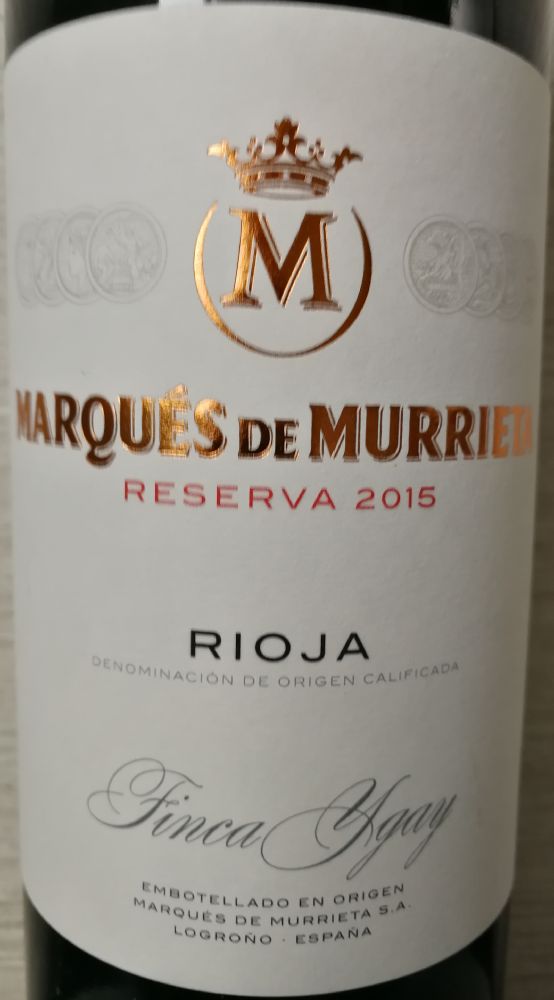 Bodegas Marques de Murrieta S.A. Reserva Finca Ygay DOCa Rioja 2015, Основная, #8556