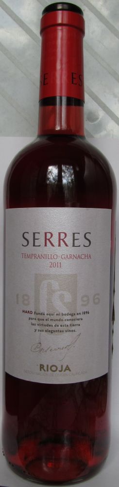 Bodegas Carlos Serres S.A. Tempranillo Garnacha DOCa Rioja 2011, Лицевая, #860