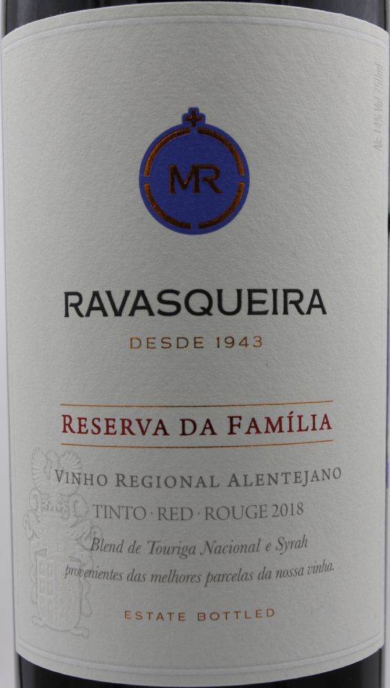Sociedade Agrícola D. Diniz S.A. Monte da Ravasqueira Reserva da Família Vinho Regional Alentejano 2018, Основная, #8611