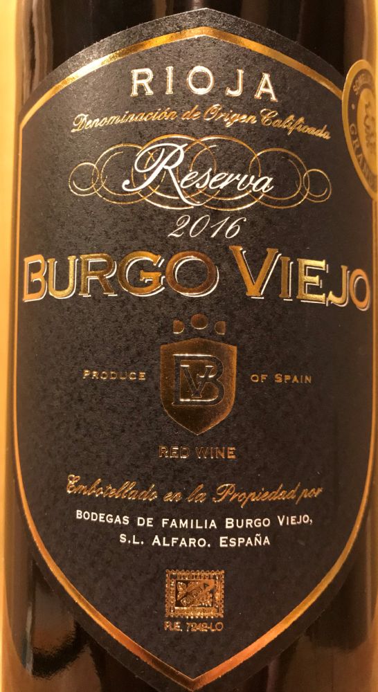 Bodegas de Familia Burgo Viejo S.L. Reserva DOCa Rioja 2016, Основная, #8620
