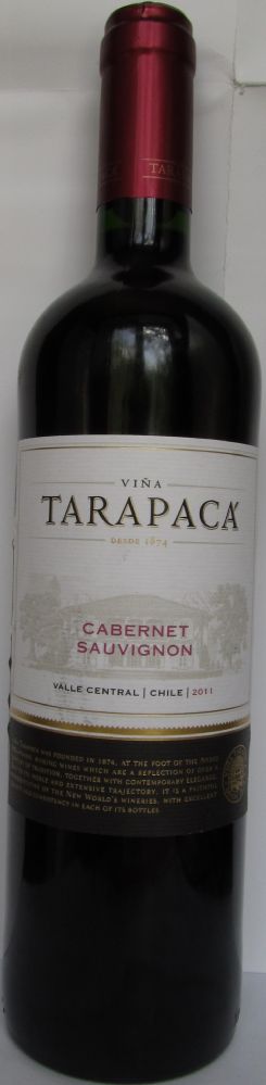 Viña San Pedro Tarapacá S.A. Cabernet Sauvignon 2011, Лицевая, #869