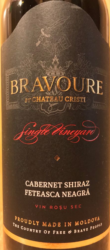 Abc New Business Line S.r.l. Bravoure by Chateau Cristi Single Vineyard Cabernet Sauvignon Shiraz Fetească Neagră 2020, Основная, #8699