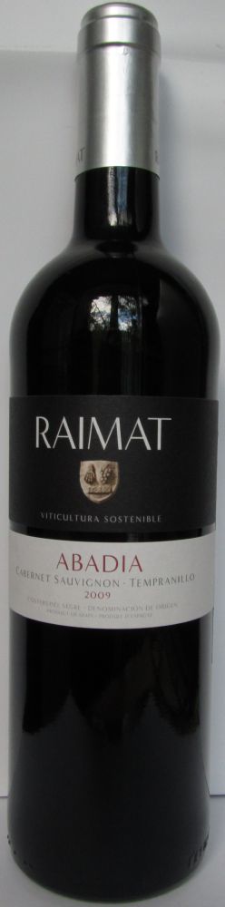 Bodegas Raimat ABADIA Cabernet Sauvignon Tempranillo DO Costers del Segre 2009, Основная, #871