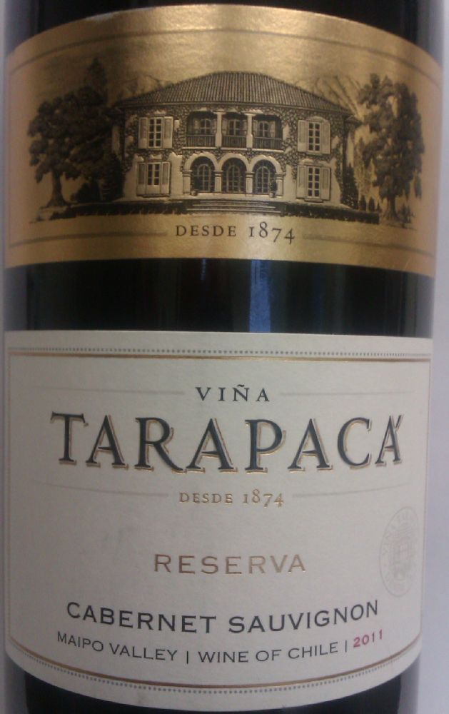 Viña San Pedro Tarapacá S.A. Reserva Cabernet Sauvignon 2011, Лицевая, #882