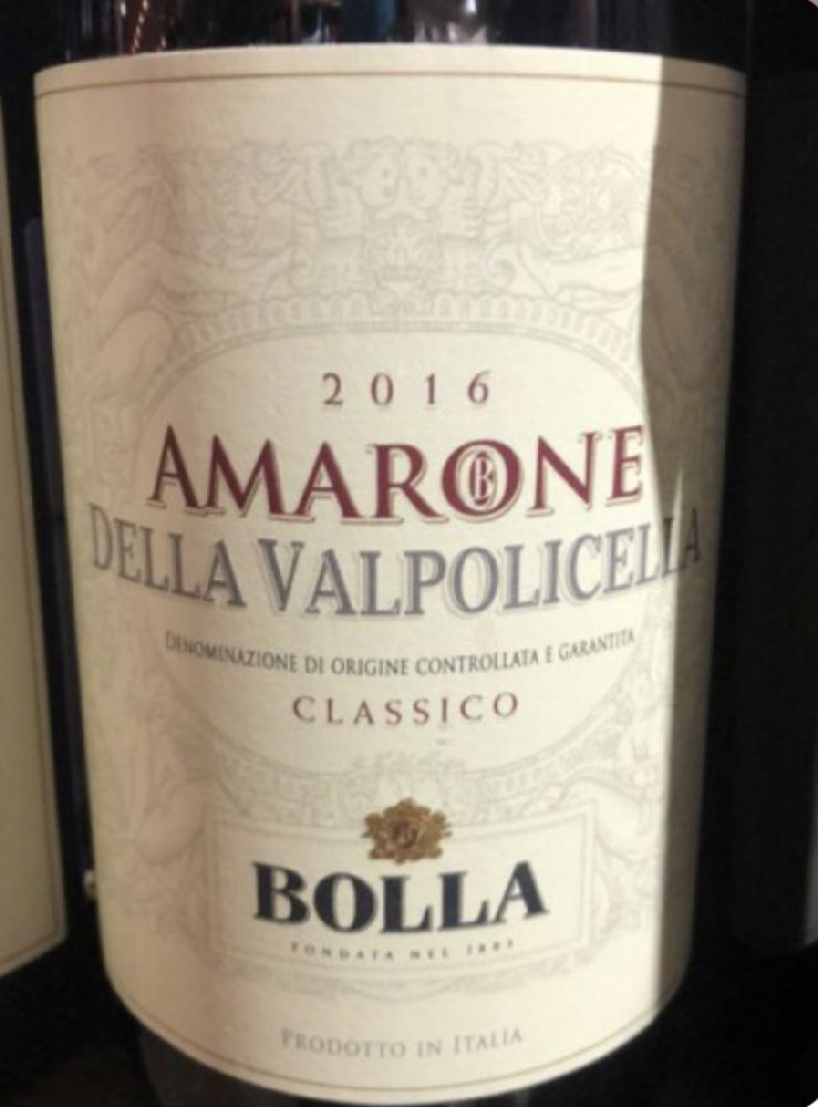 Bolla S.p.A. Amarone Della Valpolicella Classico Amarone della Valpolicella Classico DOCG 2016, Лицевая, #8861