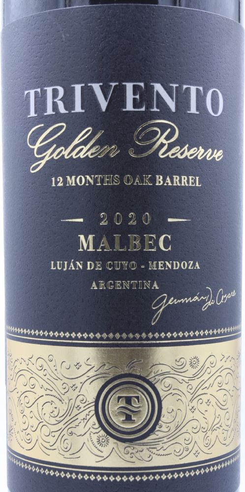 Trivento Bodegas Y Viñedos S.A. Golden Reserve Malbec I.G. Luján de Cuyo 2020, Основная, #9031