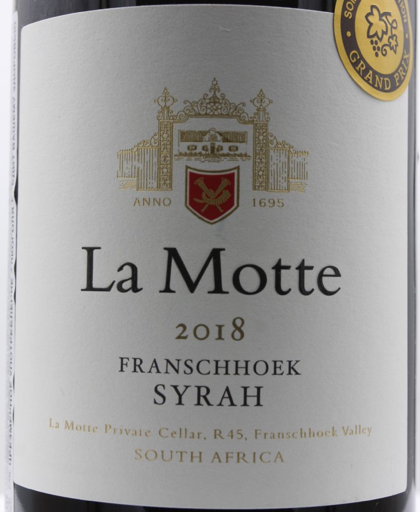 La Motte Wine Estate (PTY) LTD Syrah W.O. Franschhoek 2018, Основная, #9070