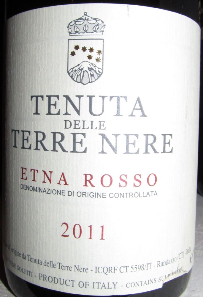 Tenuta Delle Terre Nere Etna Rosso DOC 2011, Лицевая, #908