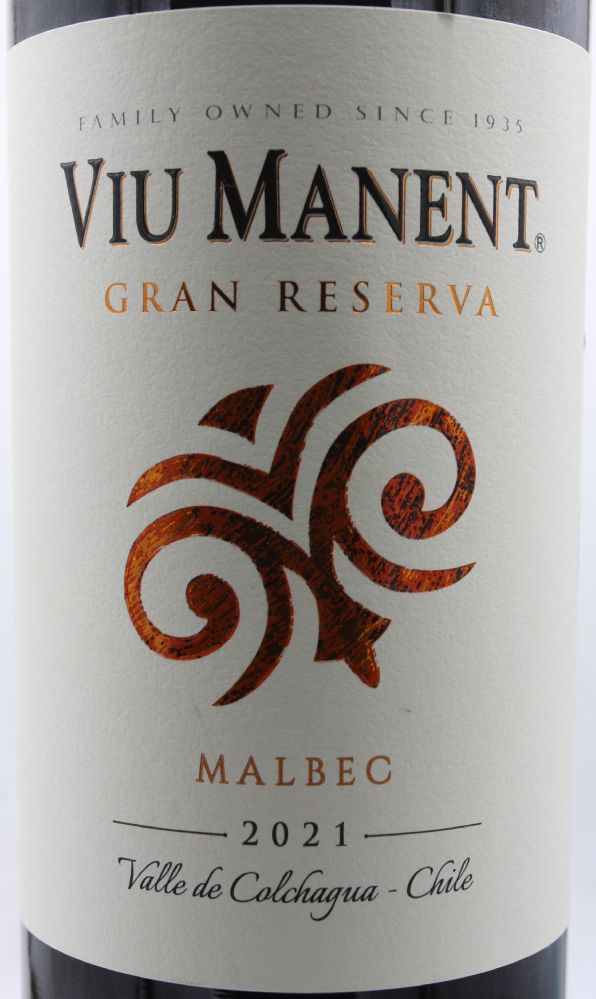 Viu Manent y Cia Ltda Gran Reserva Malbec D.O. Colchagua Valley 2021, Основная, #9244