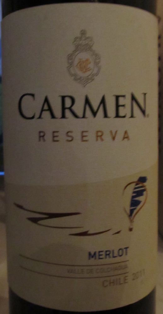 Viña Carmen S.A. Reserva Merlot D.O. Colchagua Valley 2011, Лицевая, #925