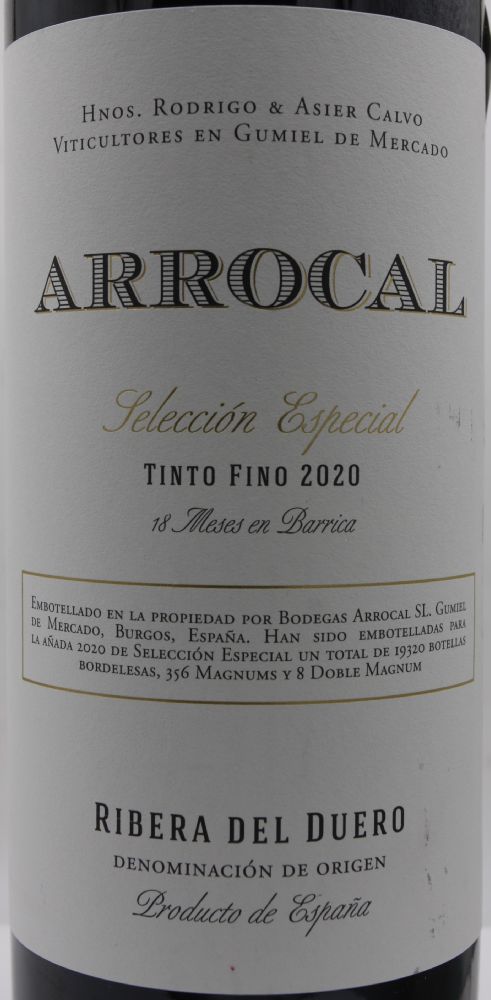 Bodegas Arrocal S.L. Selección Especial Tinto Fino DO Ribera del Duero 2020, Основная, #9413