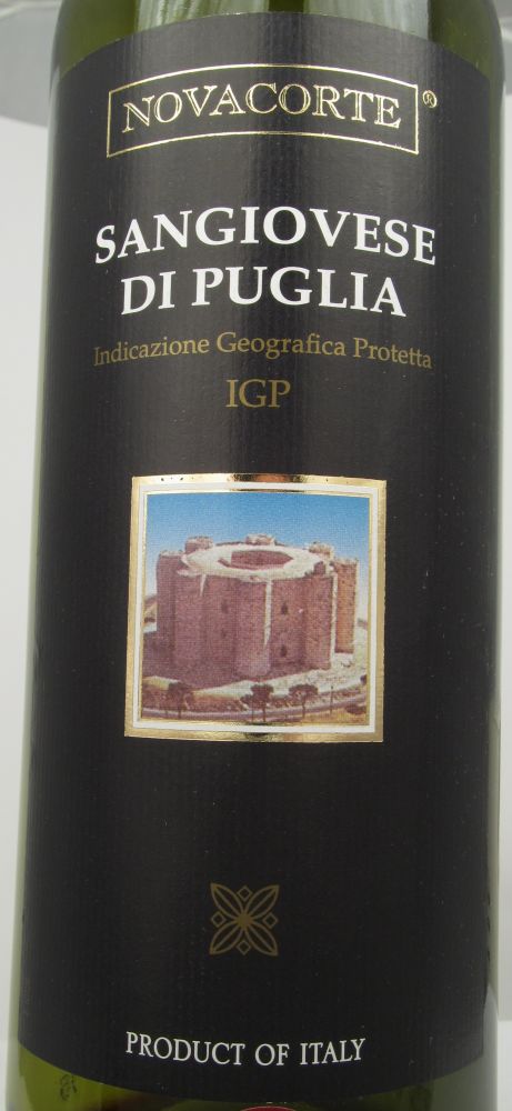 Domus Vini S.r.l. NOVACORTE Sangiovese di Puglia IGT 2012, Лицевая, #951