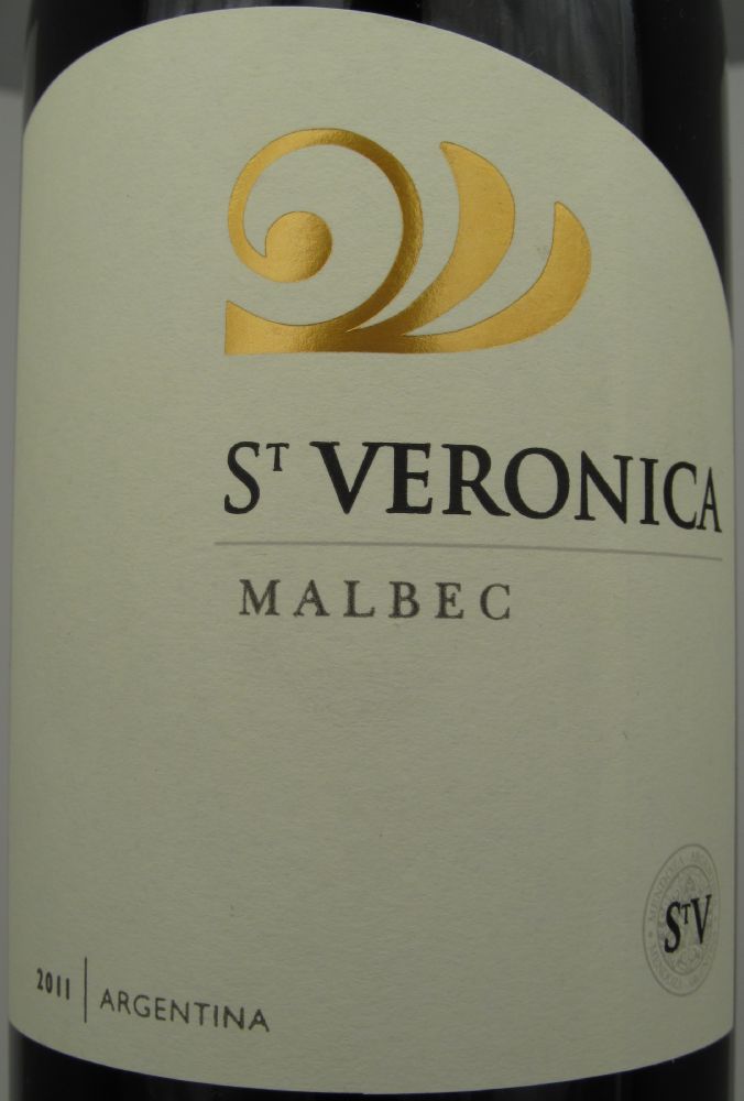 Familia Zuccardi (La Agricola S.A.)  St VERONICA Malbec 2011, Лицевая, #974