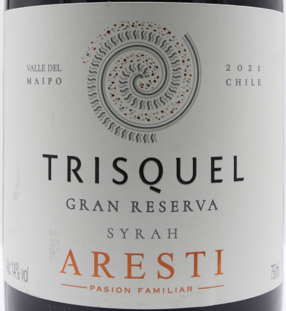 Aresti Chile Wine S.A. Trisquel Gran Reserva Syrah D.O. Maipo Valley 2021, Основная, #9794