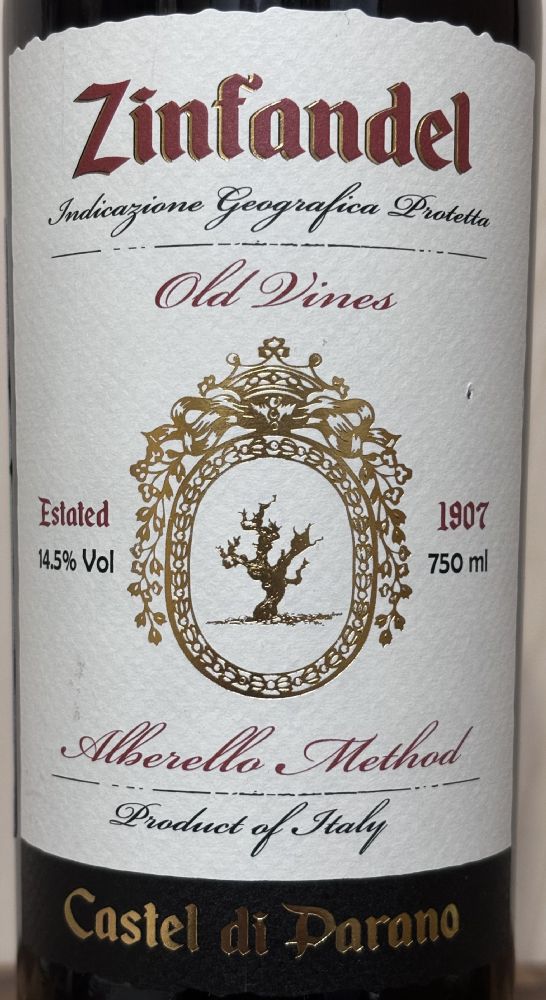 Cantine Paolo Leo S.r.l. Castel di Parano Zinfandel 2023, Основная, #9800